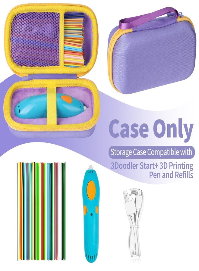 Peyyargo Storage Case Compatible with 3Doodler Start+ Essentials 3D Pen (Lilac + Yellow) - Image 3
