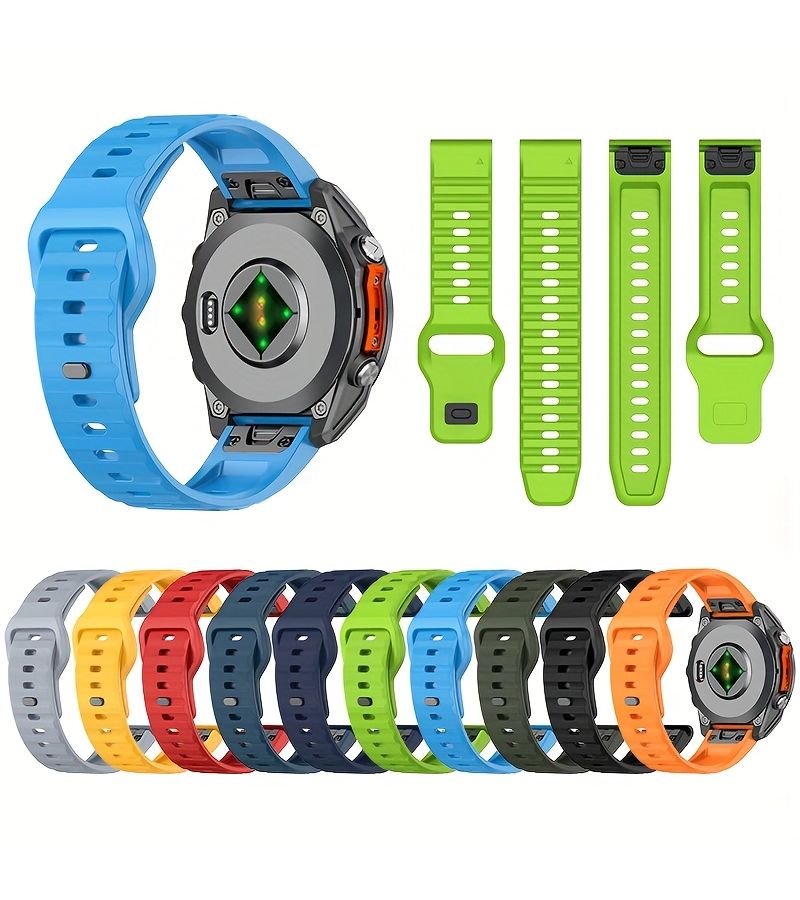 22 حزام ساعة أزرق سماوي سريع التركيب مقاس 22 مم متوافق مع Garmin - Image 5