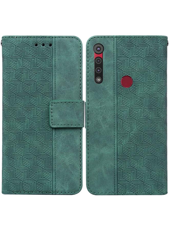 اس-توب جراب لهاتف Motorola Moto G8 Play / One Macro جراب هاتف جلدي منقوش هندسيًا - Image 1