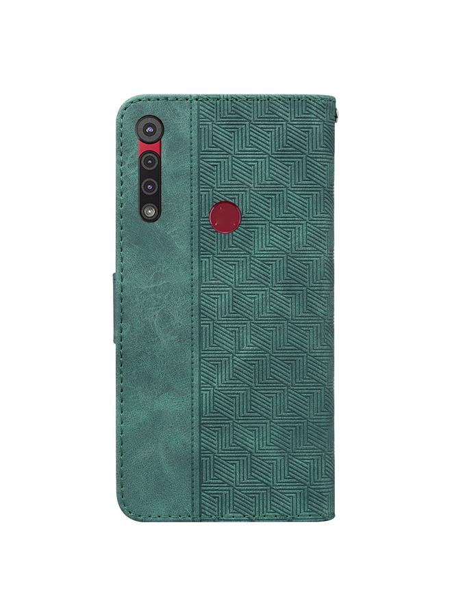 اس-توب جراب لهاتف Motorola Moto G8 Play / One Macro جراب هاتف جلدي منقوش هندسيًا - Image 3