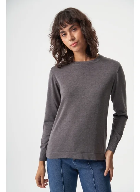 ميزال Basic O Collar Viscose Acrylic Knitwear