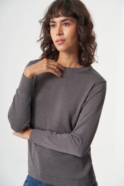 MIZALLE Basic O Collar Viscose Acrylic Knitwear