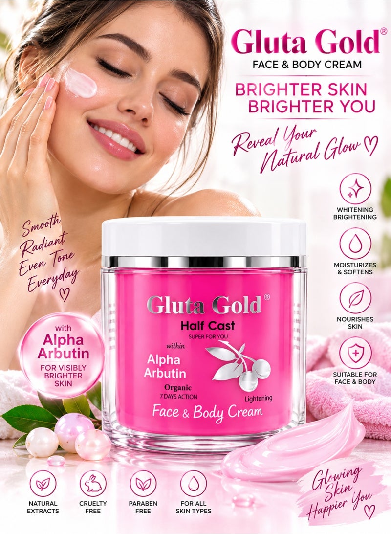 Gluta Gold Half Cast - Face & Body Cream 500g - Image 2