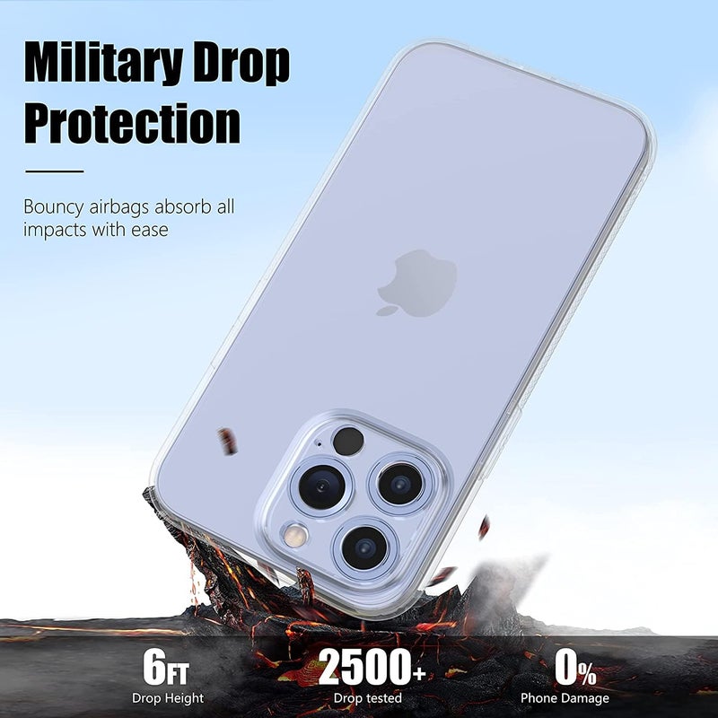 Nishtech for iPhone 13 pro Max Premium Hybrid Transparent Soft Slim Dust Proof Back Case Cover with Camera Protection - Image 4