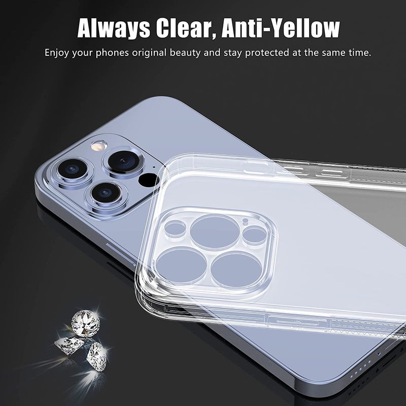 Nishtech for iPhone 13 pro Max Premium Hybrid Transparent Soft Slim Dust Proof Back Case Cover with Camera Protection - Image 5