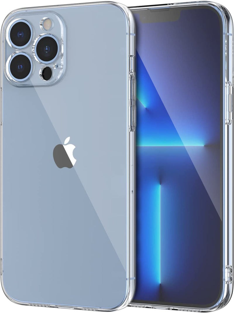 Nishtech for iPhone 13 pro Max Premium Hybrid Transparent Soft Slim Dust Proof Back Case Cover with Camera Protection - Image 1