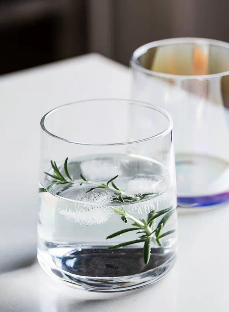 6 قطع من أكواب قهوة زجاجية شبه منحرفة شفافة سعة 250 مل - أكواب شرب شفافة عالية البورسليكات للقهوة والمشروبات والاستخدام اليومي - Image 3