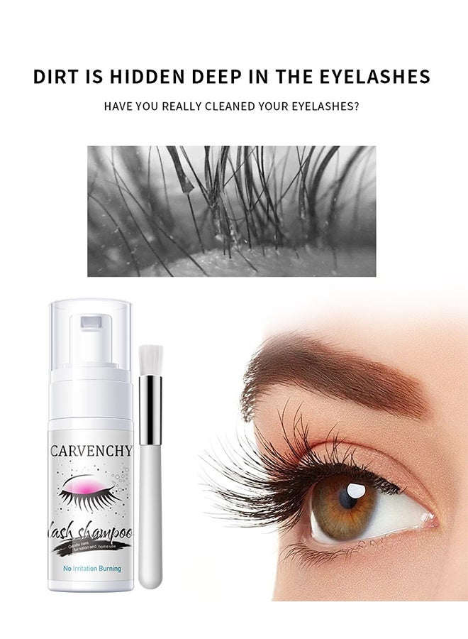 CARVENCHY Lash Shampoo Foam, Pro Cleaner & Eye Makeup Remover, For Lash Extension Service/Aftercare, No Irritation/Burning, Salon/Home Use, 50ML/1.7FL.OZ, Gentle, Removes Residue - Image 4