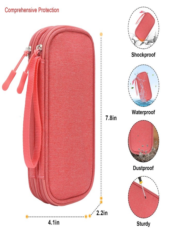 Elonbo Diabetic Supplies Storage Bag, Portable Glucose Meter Carrying Case, Insulin Pen and Medication Travel Case for Glucose Meters, Insulin Pen, Test Strips, Lancets, Syringe, Small Ice Pack, Pink - Image 3