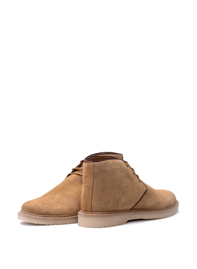 Levent Genuine Leather Suede Half Boot - Beige - Image 2