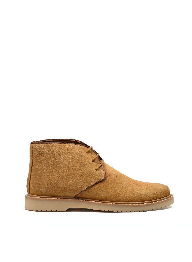 Levent Genuine Leather Suede Half Boot - Beige - Image 3