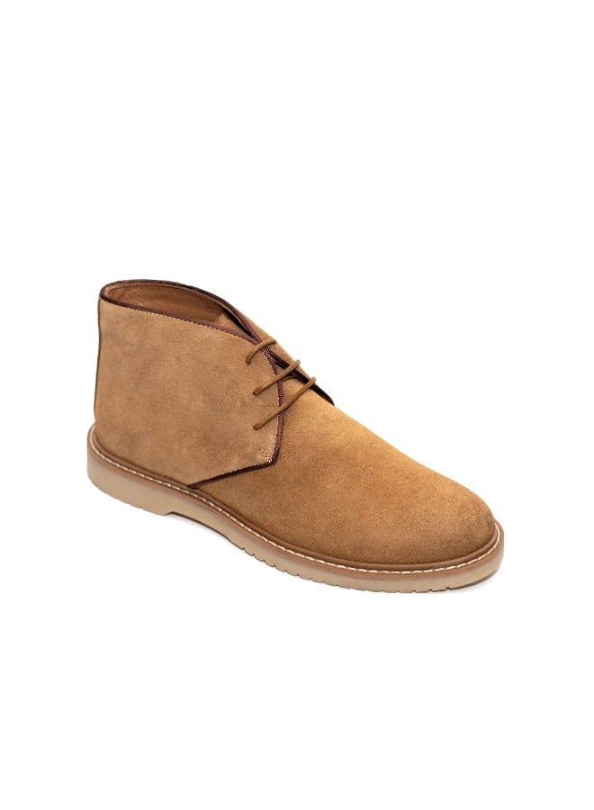 Levent Genuine Leather Suede Half Boot - Beige - Image 1