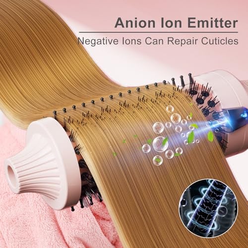 K&K Thermal Brush Curling Iron 1.77 Inch Ceramic Tourmaline Ionic Hair Styler for Loose & Voluminous Curls, Dual Voltage for Long Hair - Image 2