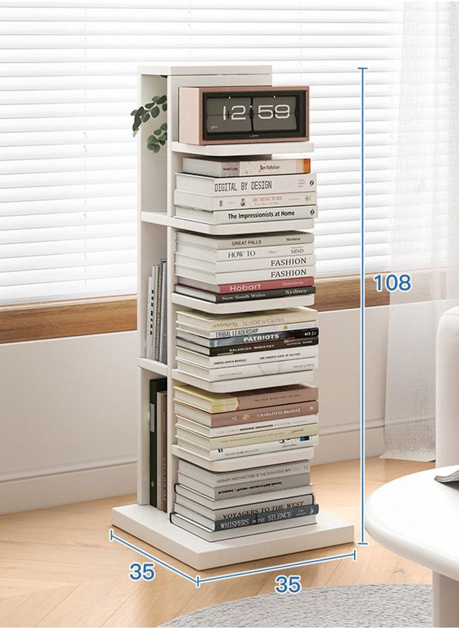 Sharpdo - Simple Floor Bookshelf Shelf Against Wall 35*35*108cm - Image 1