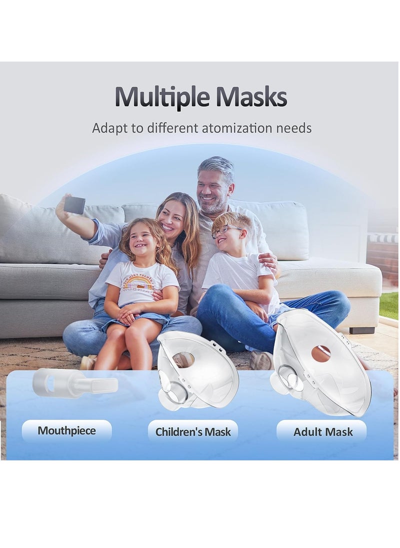 General - Ultrasonic  Portable Mesh Nebulizer - Nebulizer Machine for Adults and Baby Kids Travel and Household Use, Handheld Mesh Nebulizer for Breathing Problems,3 Masks - Image 1