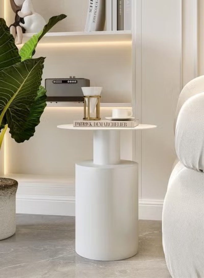 فاشون هوم طاولة قهوة عصرية فاخرة على الطراز الشمالي، طاولة جانبية للأريكة مع قاعدة معدنية، إطار مذهب، ديكور منزلي مناسب لغرفة المعيشة، غرفة النوم، الشرفة، 40 × 50 سم (مجمعة بالكامل) - Image 1