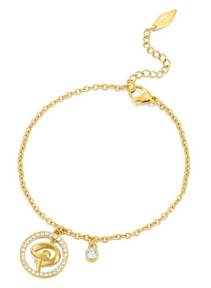 Volute Gold Plated Ladies Bracelet With Crystals 170+35MMPEJLB0004101