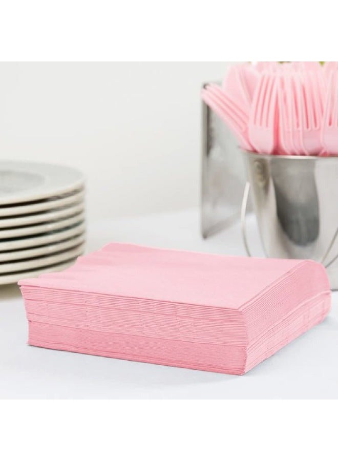 CREATIVE CONVERTING 240 Count Celebrations Lunch Paper Napkins, Classic Pink - Image 3