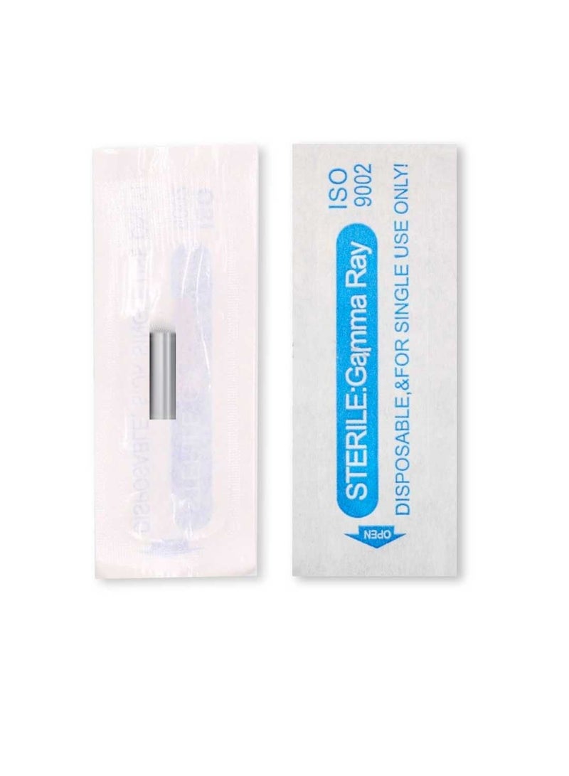 IOLITE إبر الميكروبلايدينغ 21 شوكة إبرة تظليل مائلة إبر SPMU حجم 25 مم للاستخدام مرة واحدة شفرة قابلة للتصرف معبأة معقمة 12 قطعة - Image 2