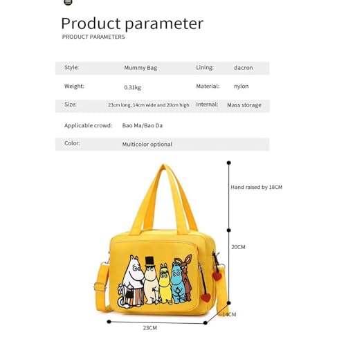 Winnies Diaper Bag Mummy Tote | Travel Nappy Tote for Baby Care | Multifunction Maternity Cross Body Bags with Zipper Closure Lightweight Hand-Carry Totes for Moms & Newborn Essentials (Yellow) - Image 4