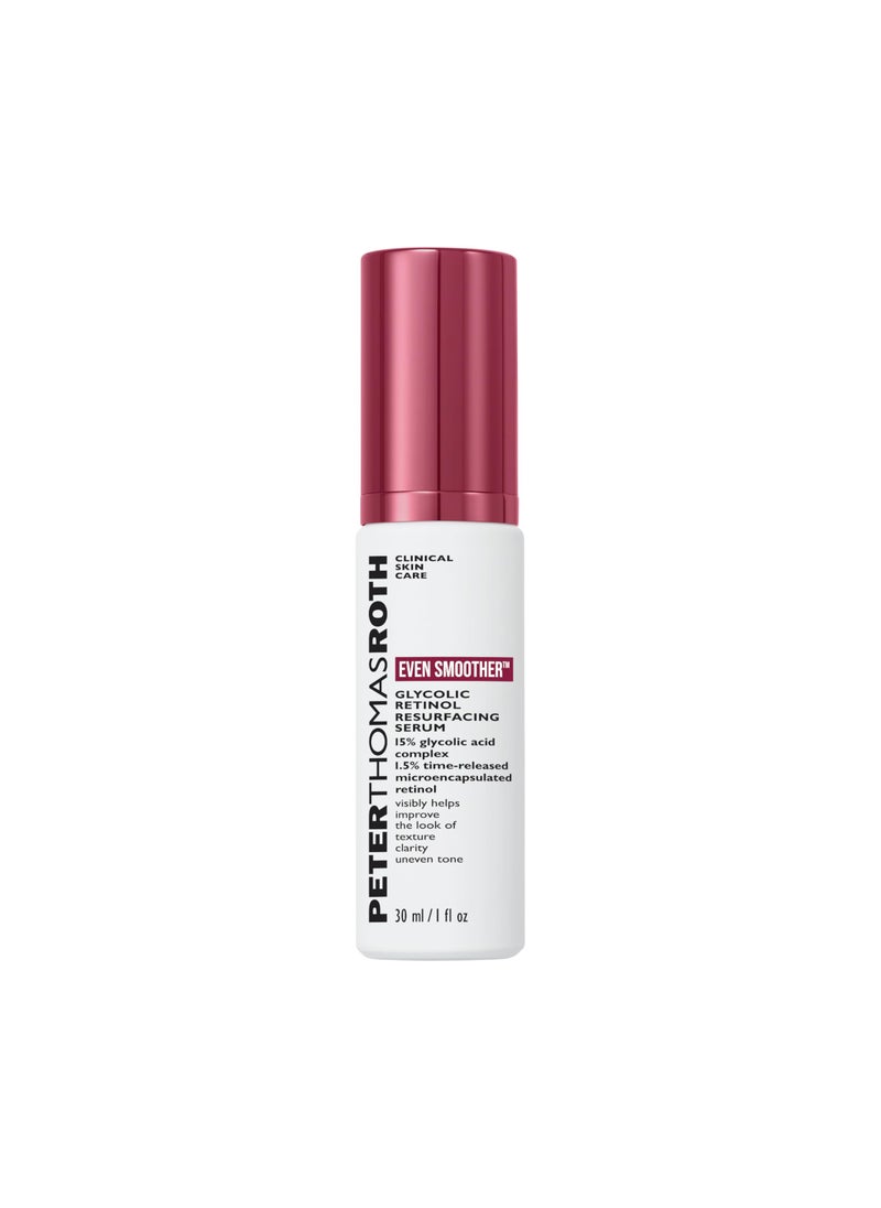 PETER THOMAS ROTH - Peter Thomas Roth | Even Smoother Glycolic Retinol Resurfacing Serum | Glycolic Acid Serum with Retinol for Uneven Texture and Tone, 1 fl. oz. - Image 1