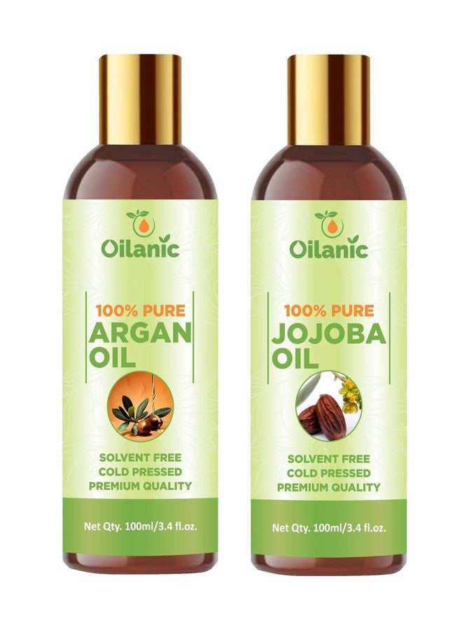 Oilanic 100% Pure & Natural Argan Oil & Jojoba Oil Combo pack of 2 bottles of 100 ml(200 ml) - Image 2