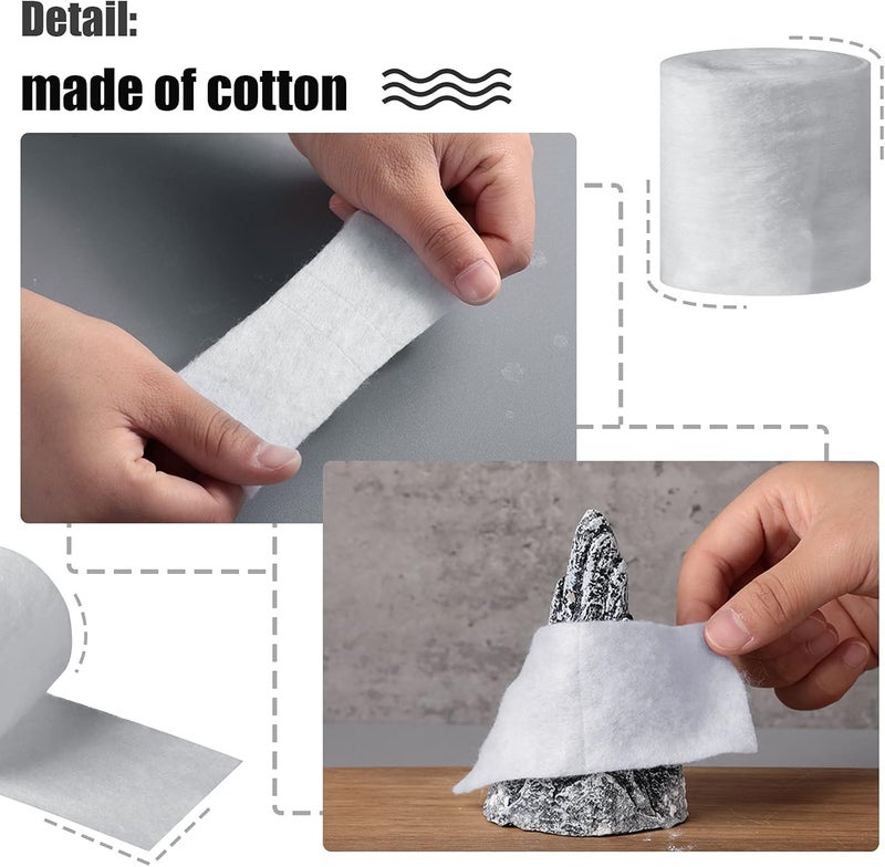 Nuanchu 12 Rolls Cast Padding Individual Pack Soft Cotton Undercast Padding Wrap Use with Plaster Cloth Gauze Bandage for Halloween Wrap Bandage Art Body Casts Mask Making Craft 2 Inch x 88 ft - Image 4