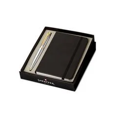 Sheaffer PEN SHEAFFER VFM 9422 POLISHED CHROME WITH GOLD PLATED TRIMS BP WITH A6 NOTEBOOK
