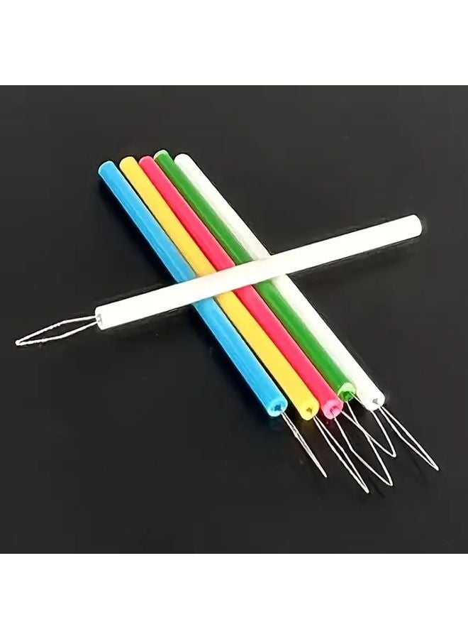 5 Pieces Professional Needle Threader Set Easy to Use Sewing Jewelry Making Tool for Elderly Beginners - Image 1
