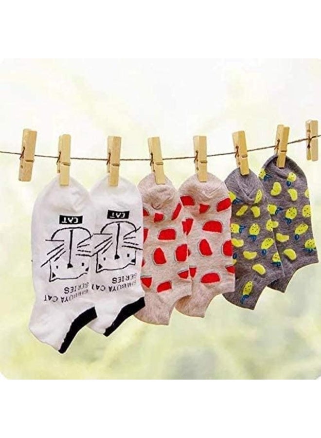 Flavoma Pack of 40 pcs Pure & Real Mini Wooden Bamboo Clips | Japanese Tecnology for Clothes Pegs Hanging Clips Strong Heavy Griped | Mini Natural Wood Pin for Photos | Natural Bamboo Wooden Clips - Image 2