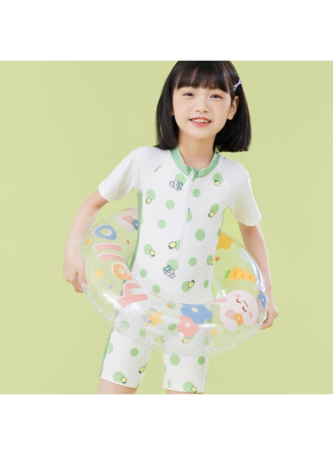 Bumblebee Girl's One-piece Swimsuit Summer Vacation Outfit Children's Short-sleeve Beachwear Stylish Swimwear For Girls - Image 5