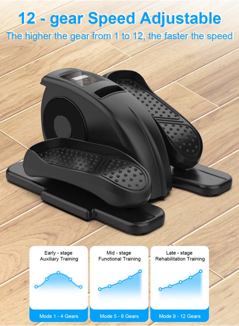 EzzySo Electric Walking Machine Elderly Rehabilitation Training Equipment, Foot Pedal Machine Exercise Leg Exerciser, Stroke and Hemiplegia Rehabilitation Elliptical Stepper with Remote Control and 12 Adjustable Speeds - Image 5