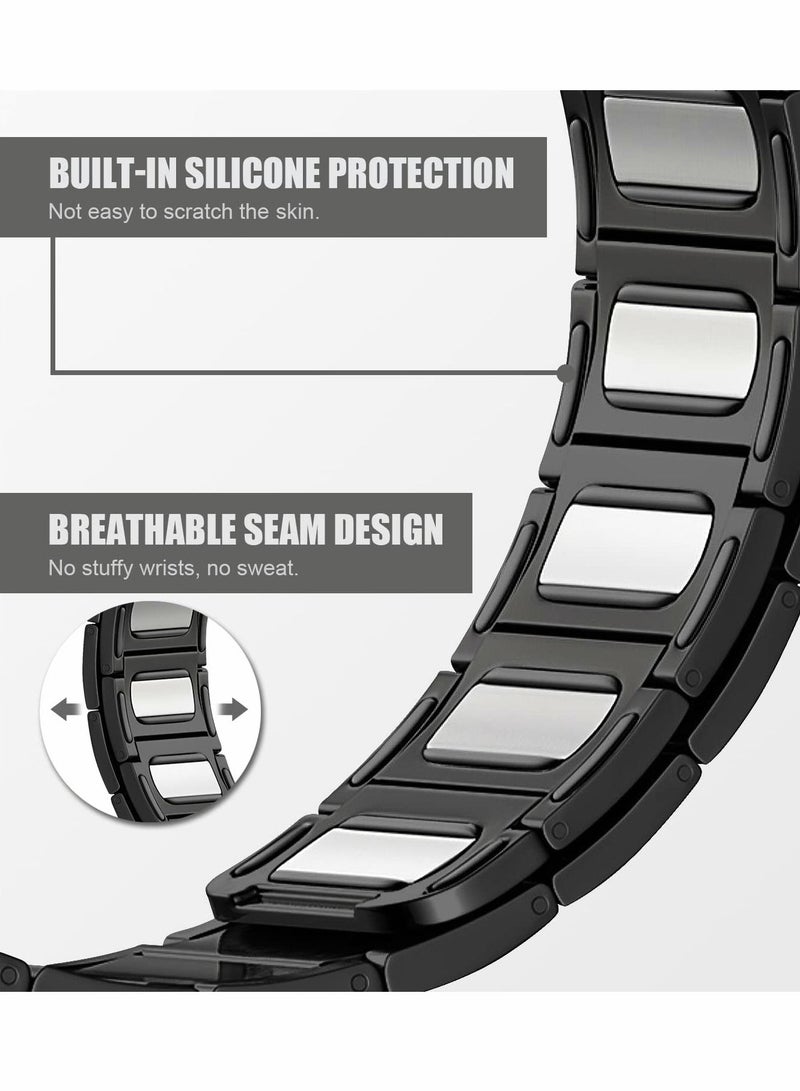 Y&D Metal Straps Compatible with Apple Watch 45mm/44mm, Magnetic iWatch Replacement Bands - Image 5