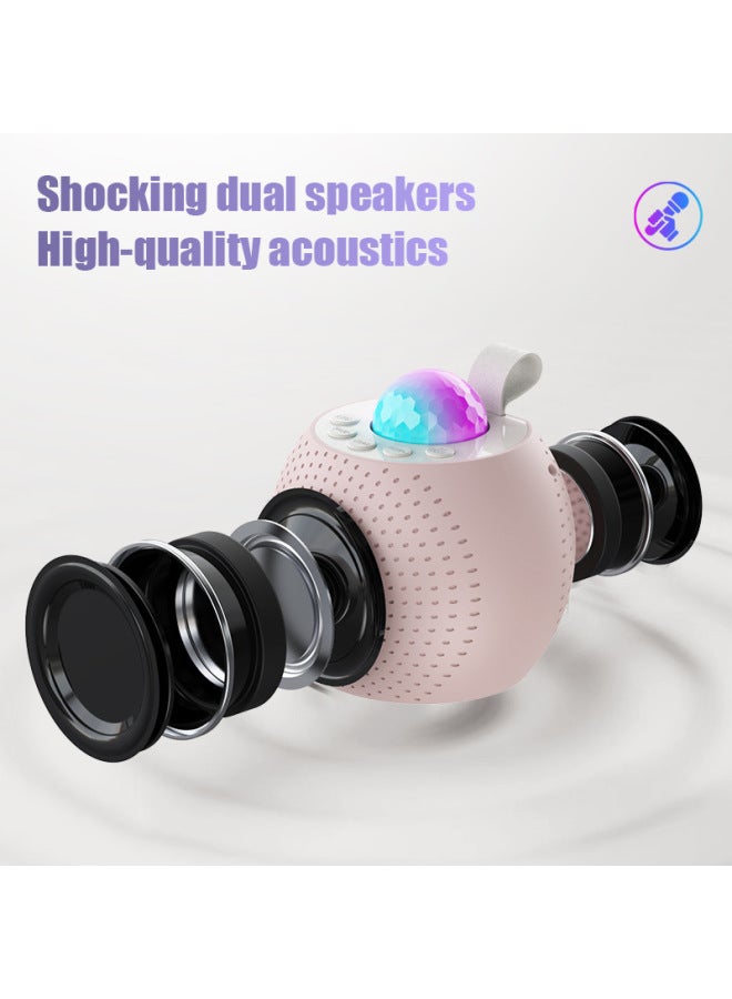 نيوترل جهاز كاريوكي بلوتوث متكامل مع إضاءة نجمية، ميكروفون قابل للفصل، سماعة خارجية، مجموعة كي تي في - Image 4