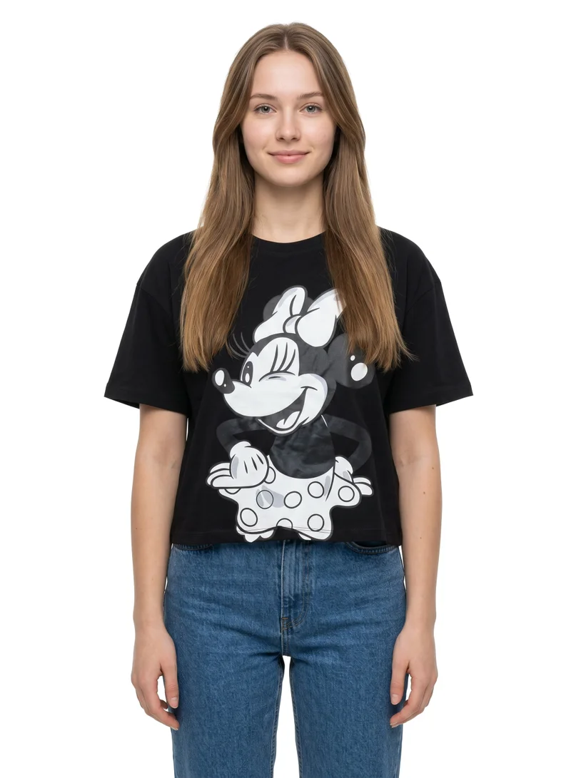 Disney Disney Mickey Mouse Women’s Cropped Graphic T-Shirt