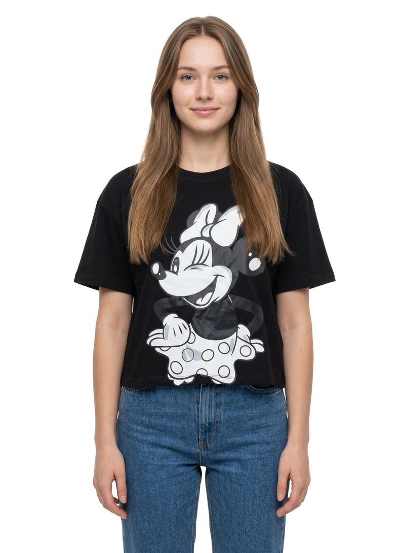 Disney Mickey Mouse Women’s Cropped Graphic T-Shirt - Image 1