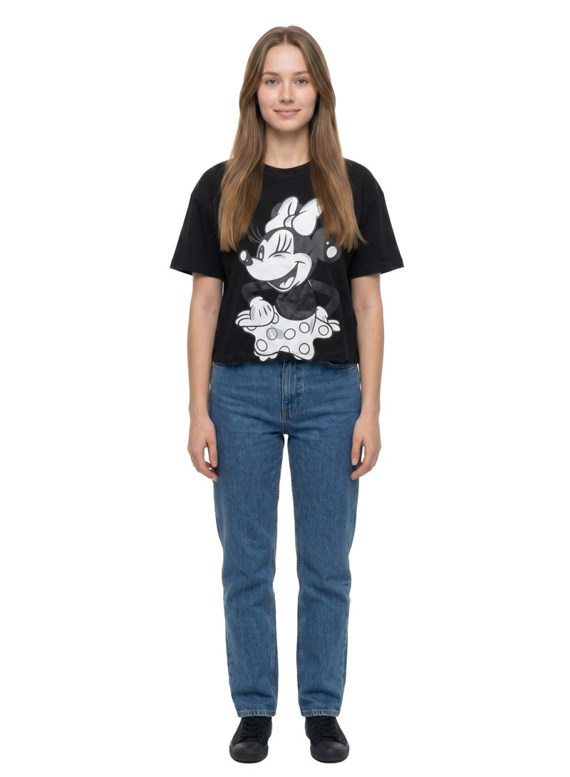 Disney Mickey Mouse Women’s Cropped Graphic T-Shirt - Image 3