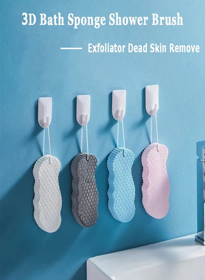 Japelessor Super Soft Exfoliating Bath Sponge, Exfoliator Dead Skin Remove, 3D Bath Sponge Shower Brush, Sponge Bath Sponge for Adults Children and Pregnant Women (A-Pink) - Image 5