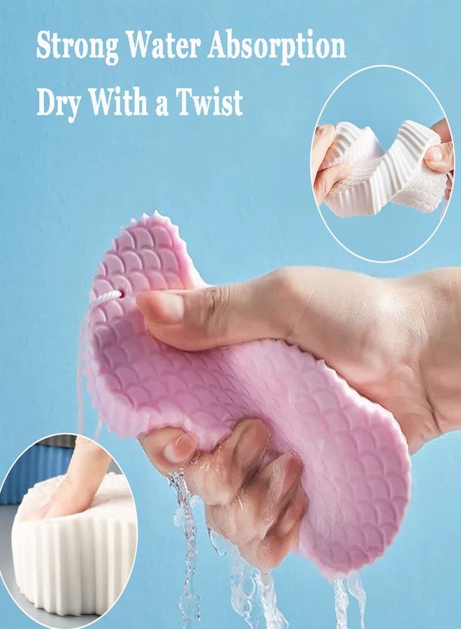 Japelessor Super Soft Exfoliating Bath Sponge, Exfoliator Dead Skin Remove, 3D Bath Sponge Shower Brush, Sponge Bath Sponge for Adults Children and Pregnant Women (A-Pink) - Image 4