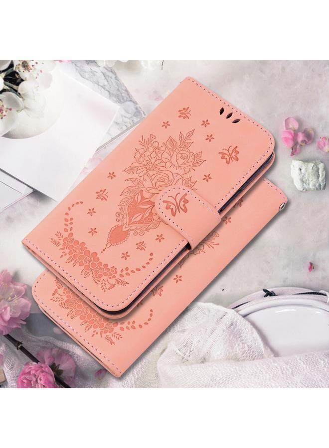 S-TOP Case For Realme 12+ Butterfly Rose Embossed Leather Phone Case - Image 2