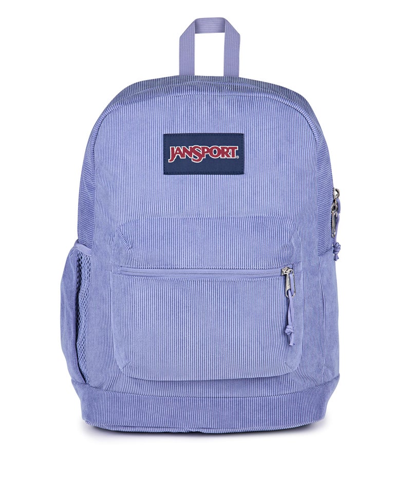 JanSport Cross Town Plus Remix Backpack - Padded Back Panel, Laptop Sleeve, and Front Pocket Organizer - Lavender Ash Corduroy - Image 1