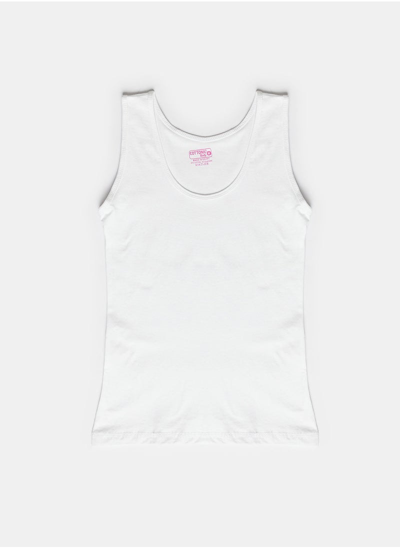 COTTONIL - Cottonil Tank Top Sleeveless Undershirt For Women - White - Image 1