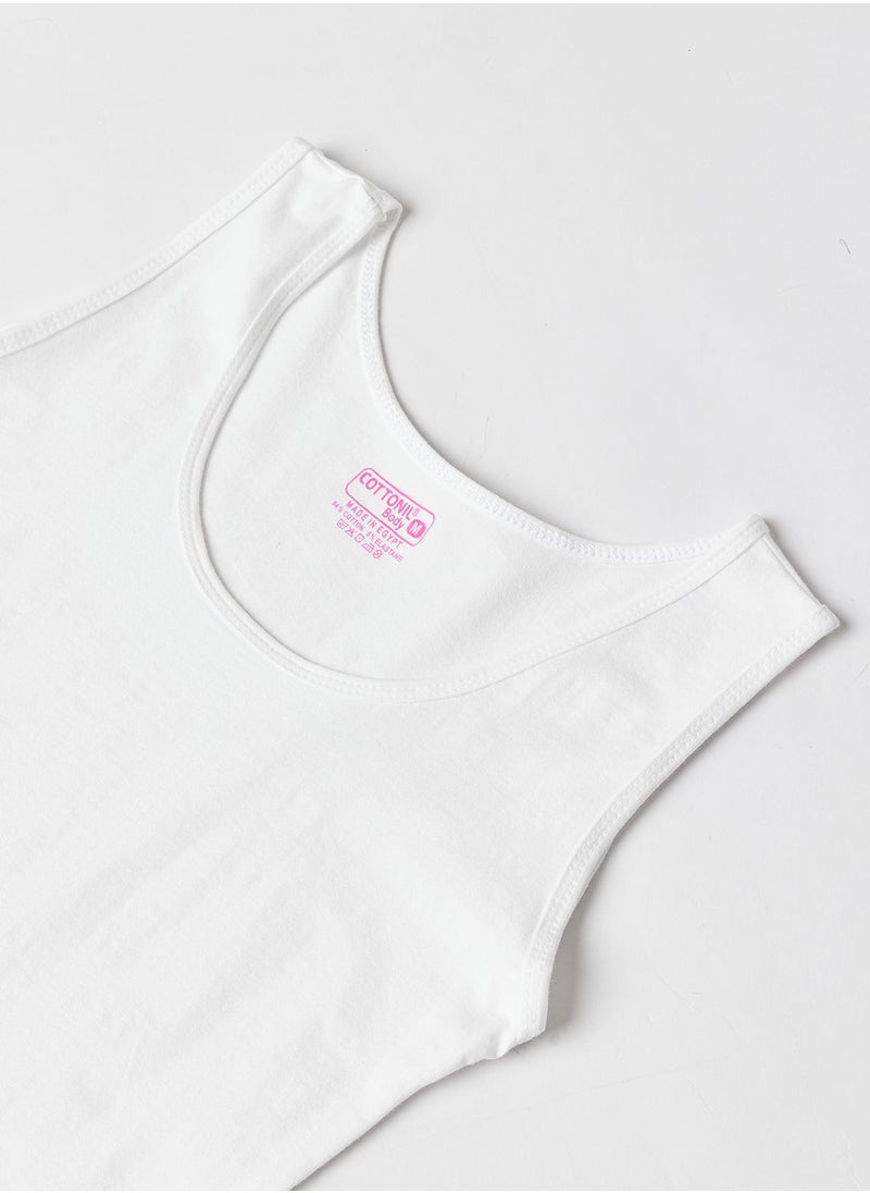 COTTONIL - Cottonil Tank Top Sleeveless Undershirt For Women - White - Image 1