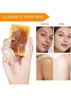 IKZEE Lemon Turmeric and Kojic Acid Soap,Turmeric Soap Bar,Gentle Skin Brightening Soap,Dark Spot Corrector Remover,Deep Cleansing Solid Soap Bars,Natural Face Soap for Fine Lines Acne Scars 100g  - Image 4
