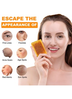 IKZEE Lemon Turmeric and Kojic Acid Soap,Turmeric Soap Bar,Gentle Skin Brightening Soap,Dark Spot Corrector Remover,Deep Cleansing Solid Soap Bars,Natural Face Soap for Fine Lines Acne Scars 100g  - Image 5