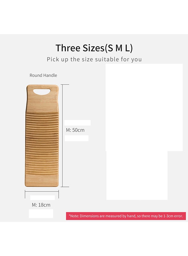 Loquat Wooden  Washing Board Brown 18x50centimeter - Image 2