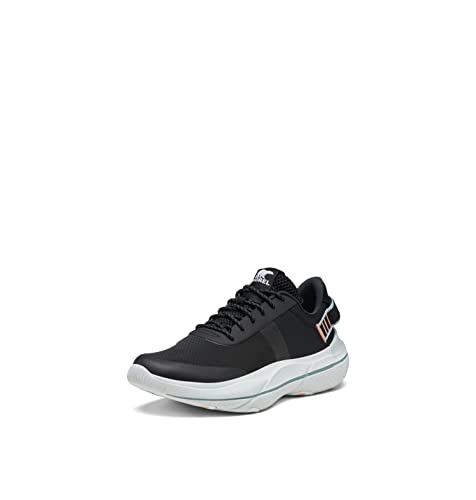 Sorel Women's Explorer Blitz Leisure Lace Shoes - Black, Blue Hint - Size 6.5 - Image 1