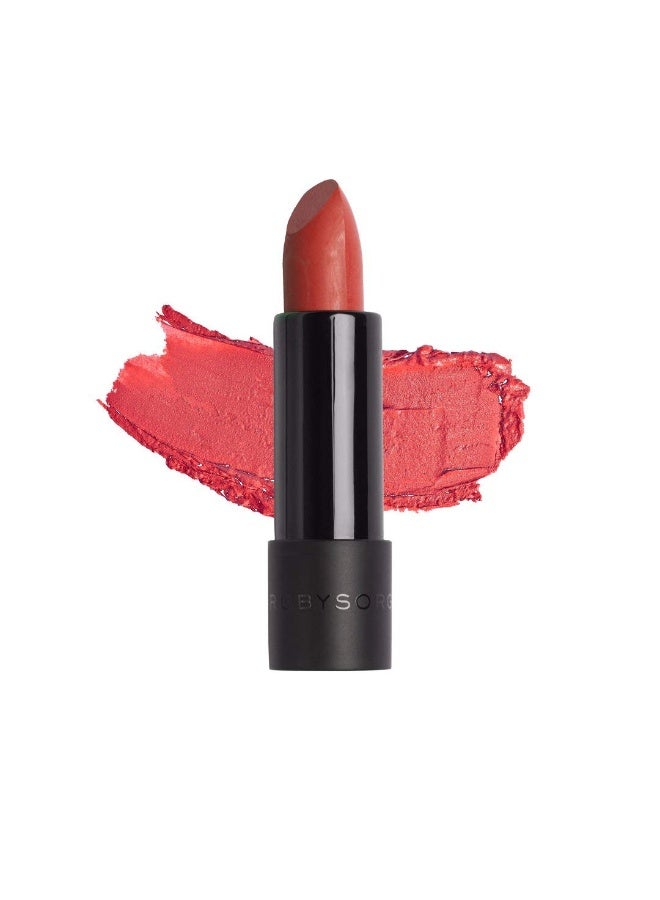 Ruby's Organics Semi-Matte Lipstick for Women All Indian Tones- Highly Pigmented, Moisturizing, Non Drying, Lightweight and Long Lasting- Lip Makeup, Synthetic Chemical Free- Apricot, 3.7g - Image 1