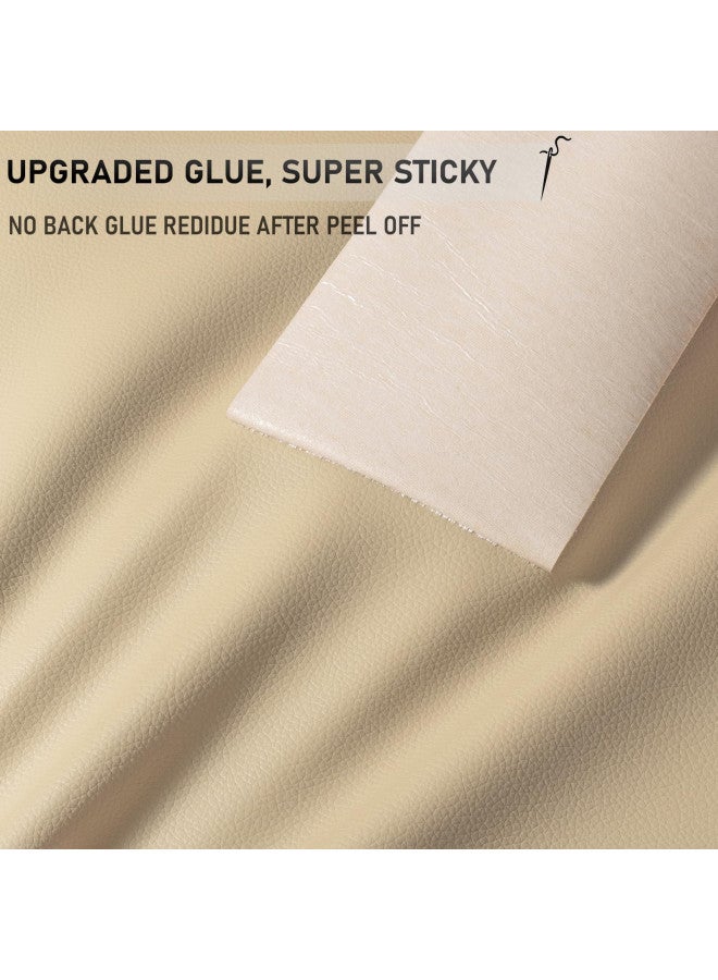 YAFLC Self Adhesive Leather Repair Tape Kit, 4"x 63" Leather Repair Patch for Furniture, Leather Repair Patch for Car seat, Sofas, Couch, Boat Seat Beige Yellow - Image 1