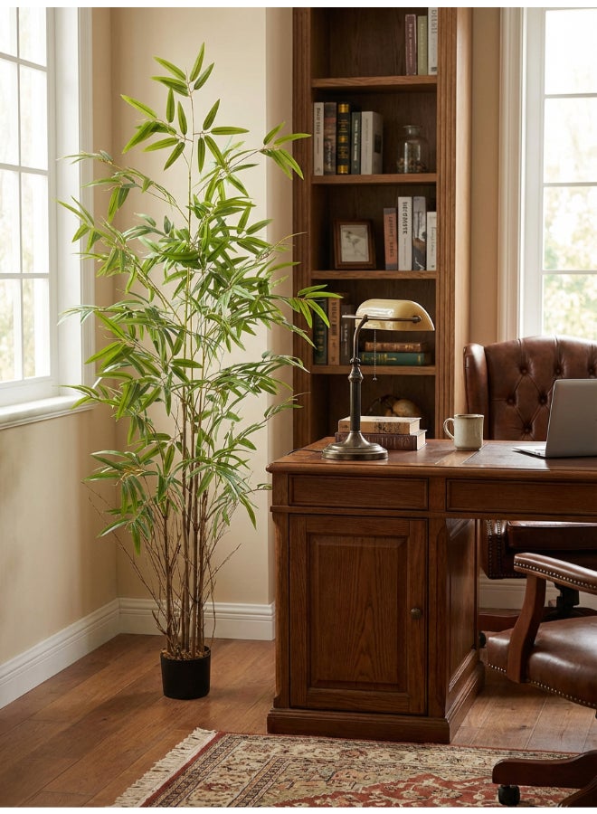 Noon East Bamboo 180cm (6 ft) Tall Artificial Tree with Pot | Floor Plant with Lifelike Design & Texture - Green | Decorative Natural Texture Tree for Home, Living Room, Study & Office spaces - Image 3